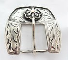 Sunrise Antique 3 Piece Belt Buckle Loop Tip Hansen Western Silver Plate Sizes 