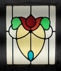 Beautiful Floral Old English Leaded Stained Glass Window 16 x 19 1 4 