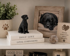 3 25  Labrador Dog Sitting Up Figurine - Black Lab Gift  Statue  Decor