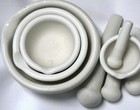 Mortar Pestle Set Porcelain Glass Lab Kitchen Pharmacy Spice Herb Pill Crusher