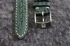 Rare Vintage Zenith Genuine Leather Green Shark Skin 15mm Watch Band With Buckle