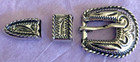 Beautiful Silver Tone Ornate  Western Buckle Small Non Functional Doll Clothing