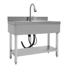 Single Bowl Commercial Sink Stainless Steel Kitchen Sink Freestand Sink faucet