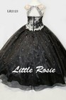 New Little Rosie Girls Long National Level Pageant Dress Lr2123 Black 14  600