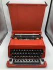 Olivetti Valentine Typewriter W  Case Red Rare Vintage