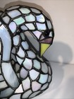 Vintage Stained Glass Tiffany Style Swan Bird  Iridescent Night Light Lamp