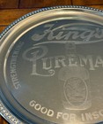 Vintage Pre-prohibition King   s Pure Malt Etched Beer Tray Boston Massachusetts