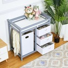Wooden Baby Infant Diaper Changing Table Station Dresser With Laundry Hamper