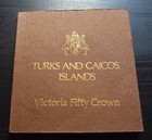 Turks And Caicos Islands  Sterling Silver Victoria 50 Crowns  1976  Km  16  Bu