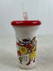 Vintage 1996 Mcdonalds Plastic Kids Cup Lid Straw Hamburglar Ronald Rock Band
