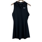 Nike Court Black Sleeveless Victory Polo Tennis Dress Size Large