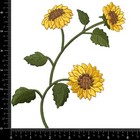 Extra Large Sunflower Applique Patch - Flower Bloom Gardening 6 5   iron On 