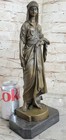 Reproduction Of Greek Goddess Bronze Sculpture Marble Base Statue Art Deco Gift