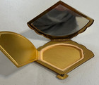 Vintage Art Deco Wadsworth Fan Shaped Compact With Mirror 1940 s