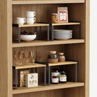 Kitchen Cabinet Organizer Shelves Set Of 4  Expandable Counter Shelf Rack 