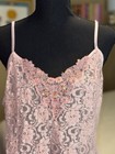 Cinema Etoile Women   s Pink Floral Lace Full Slip Adjustable Straps Xl