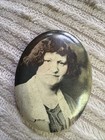 Antique Memoriam Mourning Celluloid Real Photo Victorian Woman Lace Collar