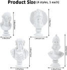 4 Pcs Mini Greek Statue Resin Sculptures For Home Office Decor   Mini Statues De