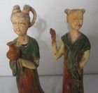 Fine Pair Of Older 14  Chinese Tang Dynasty Style Sancai Figures  Republic-era 