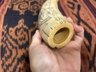 Vintage Resin Reproduction Vicksburg Paddle Boat Scrimshaw Whale Tooth 6 5 