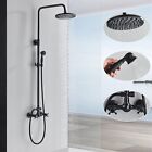 Oil Rubbed Bronze Shower Faucet System Set 8    Rainfall Shower Head Combo Mixer