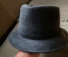 Vintage Golden Coach Dobbs Black Fedora Hat With Brown Grey Rust Feather  7 1 2