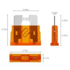 100 Pcs Standard Fuses Kit  Car Assortment Kit - Size  3a 5a   35a automotive 