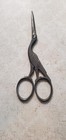 1102----antique Seabird Figure Sewing Scissors - Heron crane ibis