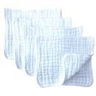 Gentle White Muslin Burp Cloths - 20x10 Inches  4 Pack  Ideal For Sensitive Skin