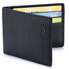 Slim Thin Mens Leather Id Wallet Credit Card Holder Driver s License Case Purse
