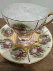 Royal Vienna Porcelain Tea Cup And Saucer Set Hand Painted Gold Trim