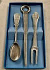 Vintage Canterbury Pewter Ltd  Colonial Dinner Set Spoon Fork Skewer  Repro 