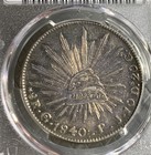 1840 Go Pj Mexico 8 Reales Silver Coin Pcgs Xf