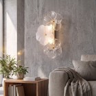 Frosted White Murano Style Floral Wall Sconce Vintage Elegance Light Lamp