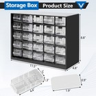 Small Parts Storage Cabinet Drawer Organizer Box Bin Craft 25 Drawers Bins Black