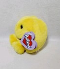 Vintage Puffkins Happy Stuffed Yellow Plush Toy Smile Face