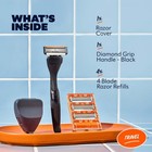 Dollar Shave Club Travel Shave Set  black  4 Blade Travel Razor Kit