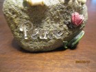 Sitting Green Frog Holding A Lillypad Figurine Peace Garden Statue