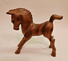 Vtg Suffering Moses Exquisite Hand Carved Wood Horse Figure India Kashmir 1960s