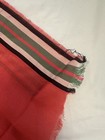 Burberry Red Pink Green Black Blue Women s Striped Fringe Scarf