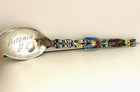 Vintage Sterling Silver Enamel Spoon - Bmco  Victoria B  C  Totem Pole Souvenir