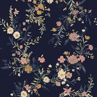 Dark Floral Peel And Stick Wallpaper Vintage Floral Contact Paper 16 9   x118 1   