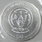2017 Rwanda 50 Amafaranga  hippopotamus  African Ounce 1oz 999 Silver Sealed