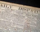 Confederate Battle Of Shiloh Pittsburgh Landing Tenn  1862 Civil War Newspaper
