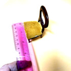 Vintage Dollhouse Miniature Chair Wood Heart Back Gold Velvet Upholstered