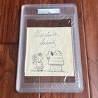 Charles M  Schulz Autograph Snoopy Artwork Signed Peanuts   Psa dna