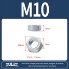 M10-1 50 Metric Hex Nuts  A2   18-8 Stainless Steel Din 934