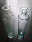 Antique Pair Of Open Pontil Puff Cylinder Medicine Bottles