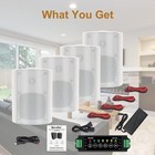 Herdio 400w Stereo Bluetooth Speakers 4  In  Outdoor Waterproof Wall Mount 4pcs