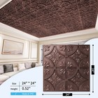 Art3d 2x2 Ft  Pvc Ceiling Tile In Antique Copper fancy Classic Style 12-pack